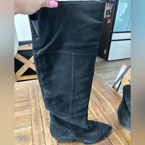 Marc Fisher Black Suede Long boots